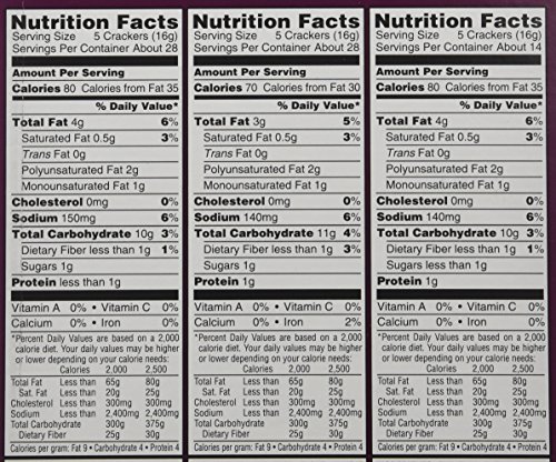 Keebler Toasted Crackers, Three Assorted Flavors (8-Ounce each), 40-Ounce Box