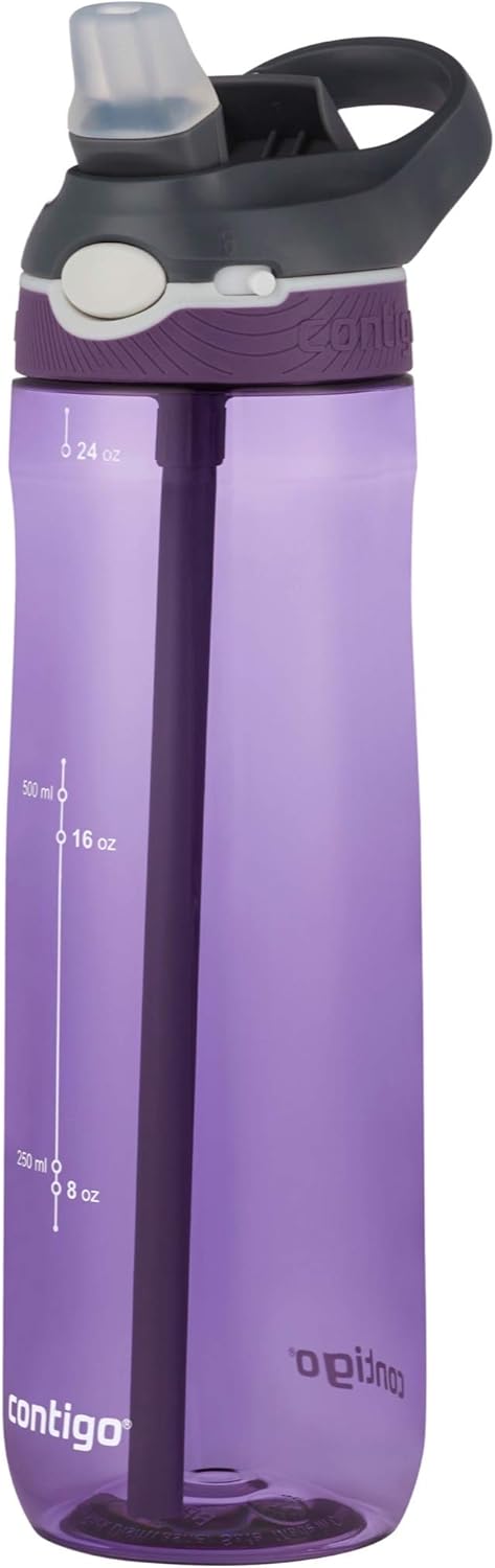 Contigo Autospout Water Bottle, 24oz, Eggplant: Kitchen & Dining
