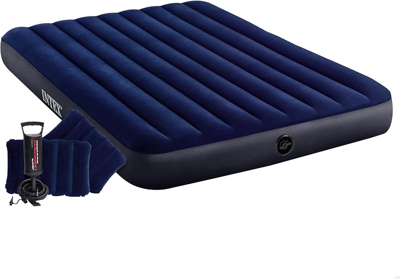 Intex Classic Downy 64765 Inflatable Mattress Twin Seat With 2 Pillows