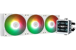 Thermalright FW360 Ultra ARGB White CPU Water Cooler,3 PWM Fans Water Cooling System,IPS LCD Screen with 480x480 Resolution,f