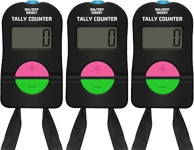 SDARMING 4-Digit Clicker Electronic Counter 3 Pack Add/Subtract Tally