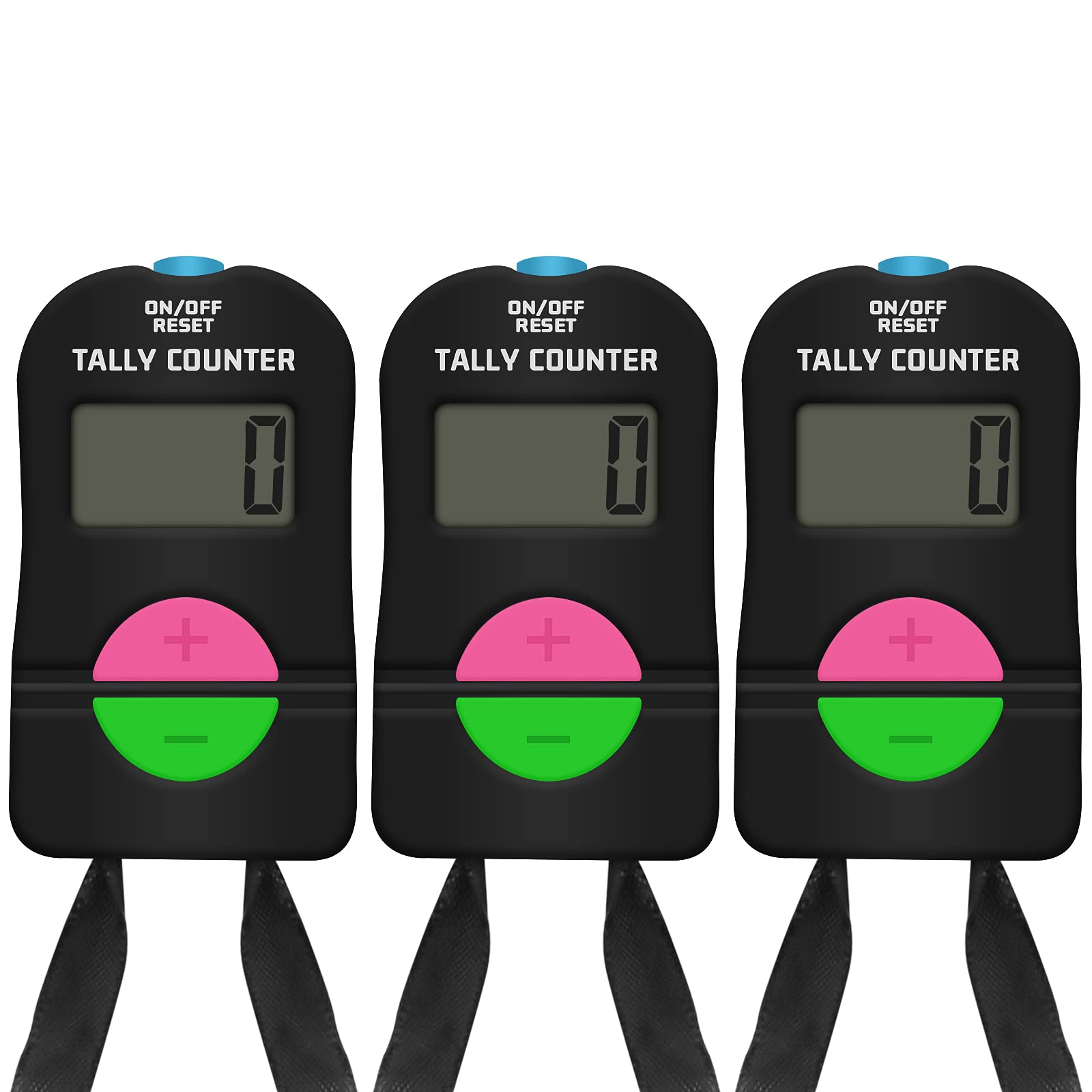 SDARMING Clicker Electronic Counter, 4 Digit Hand Tally Counters Add/Subtract for counting, golf scoring (3 PCS)