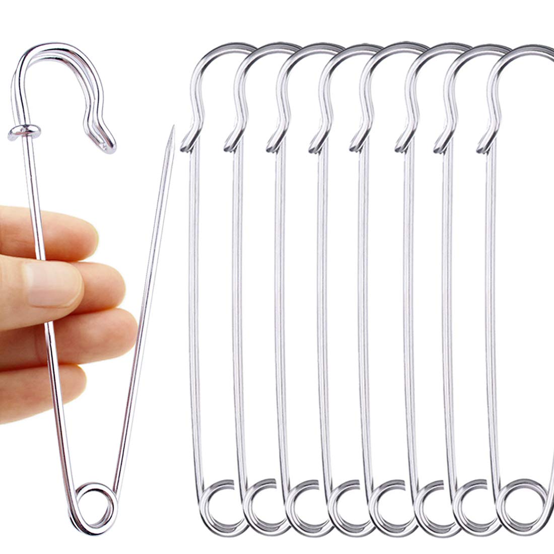 20 Pcs Large Safety Kilt Pins - 4 Inch Extra Large Blanket Pins for Crafts & Household Use