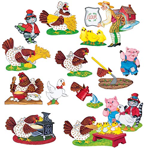 Little Folk Visuals Little Red Hen Felt Figures for Flannel Board Precut