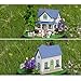 Flever Dollhouse Miniature DIY House Kit Creative Room with Furniture and Glass Cover for Romantic Artwork Gift(Romantic Manor)