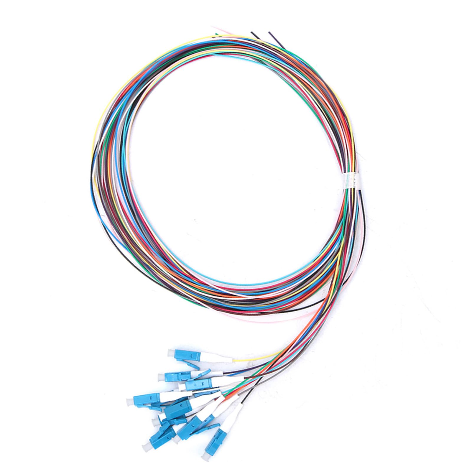YWBL-WH 12 Strand Fiber Optic Cables LC UPC Optical Splitter Low Insertion Loss Single Mode Single Small Square Head Pigtail 1.4.9ft