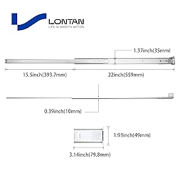 LONTAN 1 Pcs Center Mount Drawer Slides Bottom