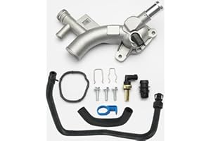 FRONEZER Aluminum Engine Coolant Housing Water Outlet Kit with Inlet Hose and Oil Cooler Hose Compatible with 2011-2021 Chevy Cruze Sonic Trax, Buick Encore 1.4L Replaces 25193922, 902-846, 13251447, 55596898