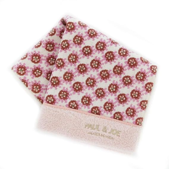 Amazon ポール ジョー レディース タオルハンカチ ピンク フラワーモチーフ 綿100 刺繍 婦人 ハンドタオル 25cm ポールアンドジョー Paul Joe Accessoires 0501 01 ハンカチ バンダナ 通販
