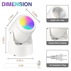 URTOM 6W RGBW Uplighting Indoor Color Changing Up