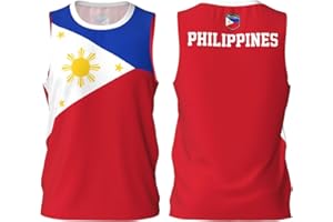 DABOYOZHZH Philippines Flag Basketball Jersey Sports Jerseys for Men Running Fitness Training Sleeveless T Shirt