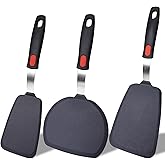 Silicone Spatula Turner Set,3-Pack Spatula Set,600°F Heat Resistant Spatula for Non Stick Cookware,Large Flexible Kitchen Utensils for Baking,Cooking,No Scratching and Melting,Dishwasher Safe,BPA Free