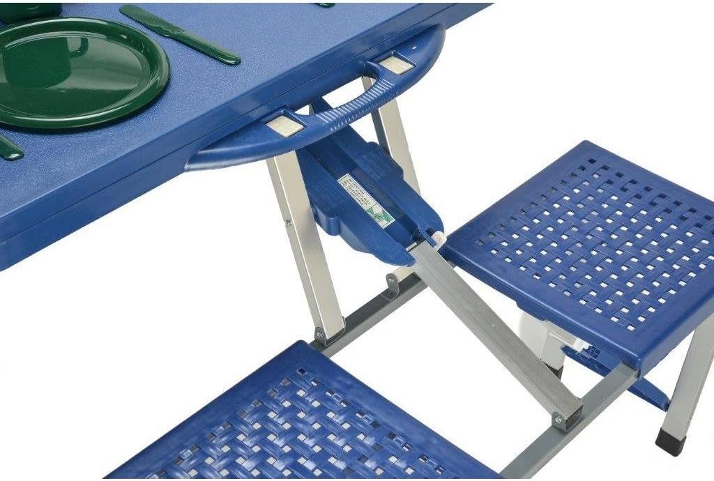 Trademark Innovations Portable Folding Picnic Table with 4 Seats: Furniture & Decor