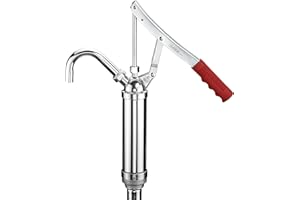 ARES 55000 - Oil Barrel Pump - 2-Piece Telescoping Suction Tube Fits 15-55 Gallon Drums - Designed to Deliver Base Oil, Transmission Oil and Heavier Fluids - Removable Heavy Duty Spout