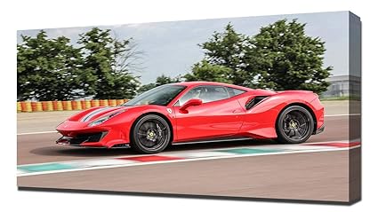 Amazoncom Lilarama Usa 2019 Ferrari 488 Pista V7 Canvas