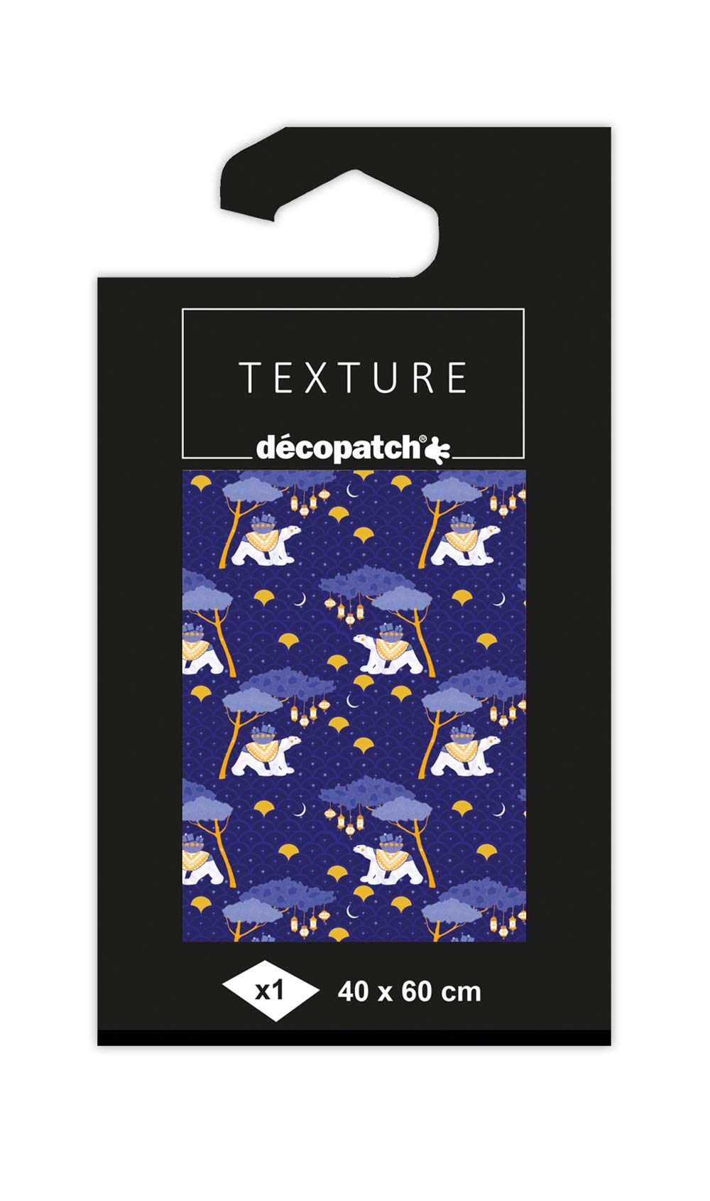 Décopatch - Ref TD816C - Texture Collection - Green & Gold Animal Print Pattern - Contains 1 Sheet of 40 x 60cm Textured Paper, Foil Printing for Metallic Effects