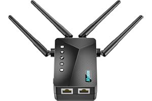 HYZOM Fastest WiFi Extender Signal Booster for Home - Up to 10,000 sq.ft Coverage, Easy Set Up WiFi Repeater | Ultra-Stable Wireless Internet Booster w/Ethernet Port | Long Range 4-Omnidirectional Antennas