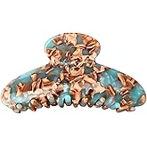 Large Tortoise Hair Claw Clips for Thick Hair, Acrylic Celluloid Butterfly Jaw Clips, Strong Hold Hair Accessories for Women & Girls (green)