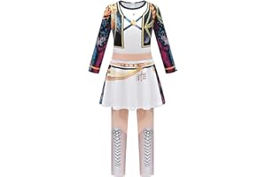 Childrens Demon Cosplay Zoey Rumi Mira Kids Costumes Halloween Dress Up Outfit Set 3-11Y