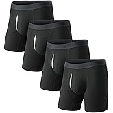GOOTUCH Men's Odor Control Cotton Boxer Briefs, Moisture Wicking Sweat-Out Softer Underwear, Durable & Anti Chafe (2&4 pack)