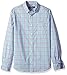 Nautica Men's Ls Stretch Poplin Plaid Button Down Shirt Shirt, Bright White, Large