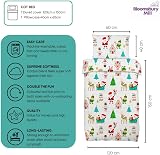 Bloomsbury Mill Toddler Christmas Bedding Set 120x150cm White view 6