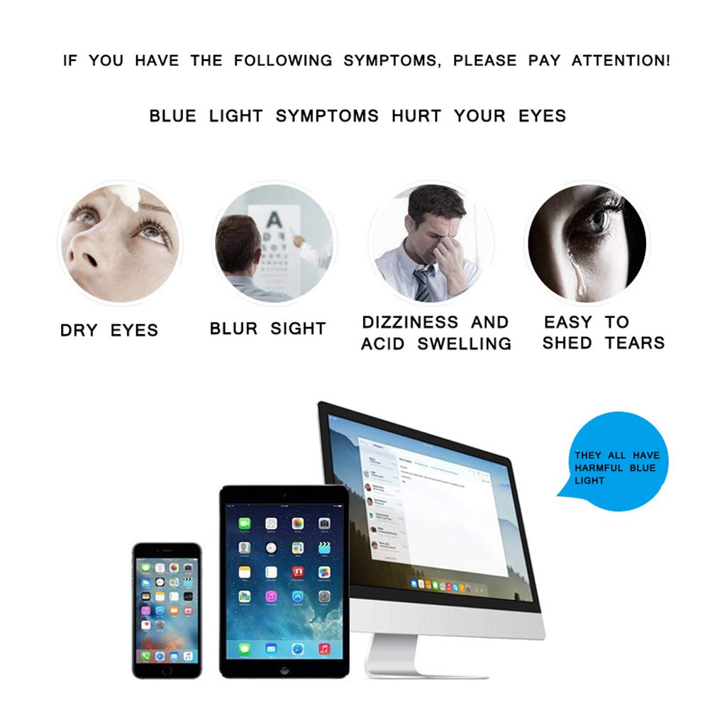 MYSNKU Blue Light Blocking Glasses Square Lightweight Eyeglasses Anti Blue Ray Computer Game Glasses (Coffee)