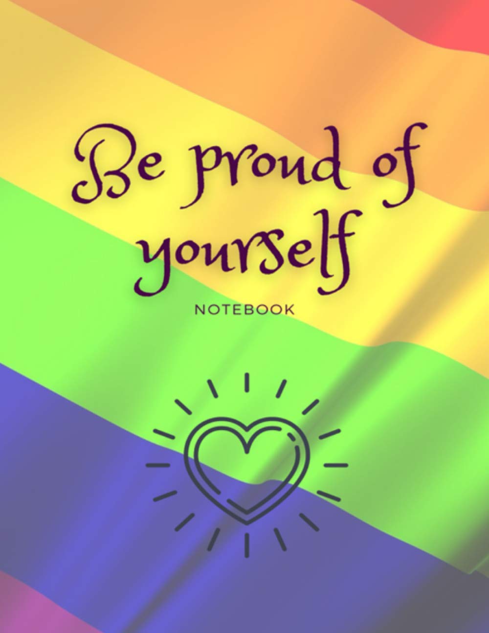 Notebook - Lined Notebook - Bullet Journal - 100 pages - Proud - LGBT cover - Large (8,5x11): Lgbt Notebook