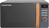 Russell Hobbs RHMD714G 17L 700W Digital Microwave Scandi Grey Wood Handle