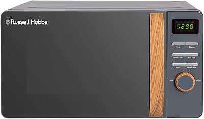 Russell Hobbs RHMD714G 17L 700W Digital Microwave Scandi Grey Wood Handle