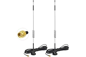 Bingfu 4G LTE 7dBi Magnetic Base MIMO SMA Male Antenna (2-Pack) Compatible with 4G LTE Wireless CPE Router Hotspot Cellular Gateway Industrial IoT Router