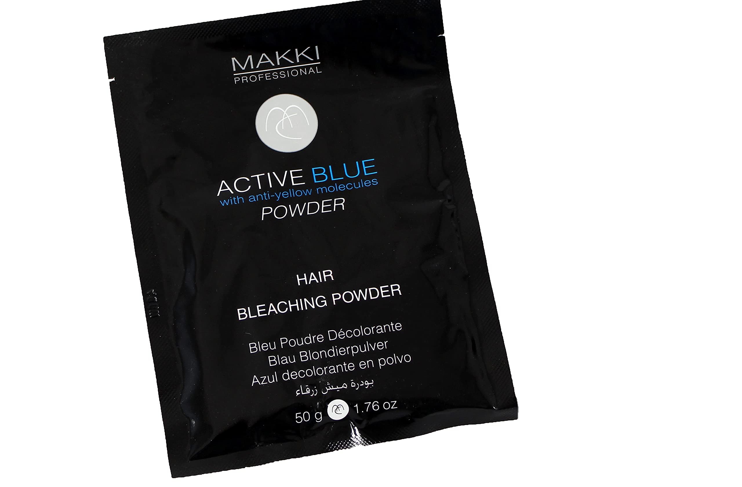 Active Blue Hair Bleach Bleaching Powder with ANTI YELLOW molecules 50g Powerful up to 5 level lift Hair Lightening
