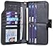 Women Lady Leather Wallet Zipper Purse RFID Credit Card Clutch Holder Case Girl (Black)