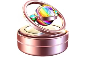 EAONITU Car Decoration for Stocking Stuffers Solar Spin Car Dashboard Decorations Automotive Interior Decoration Gifts Aroma Diffuser (Pink)