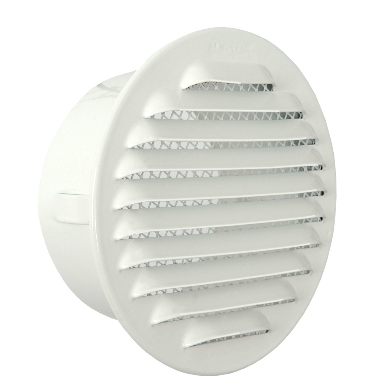 The gta100rb-y Ventilation Grill Round Recessed, Aluminium Varnished White
