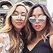 Women Fashion Twin-Beams Classic Metal Frame Mirror Sunglasses