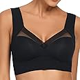 WOWENY Seamless Bras for Women Sleep Leisure Sports Yoga Bra Padded Wireless Thin Soft Comfy Pullover Tops Plus Size