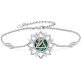 TYSO Sober Gifts for Women AA Sobriety Bracelet 925 Sterling Silver Sobriety Alcoholics Anonymous Best Sobriety 1 Year Sober Jewelry Gifts for Women