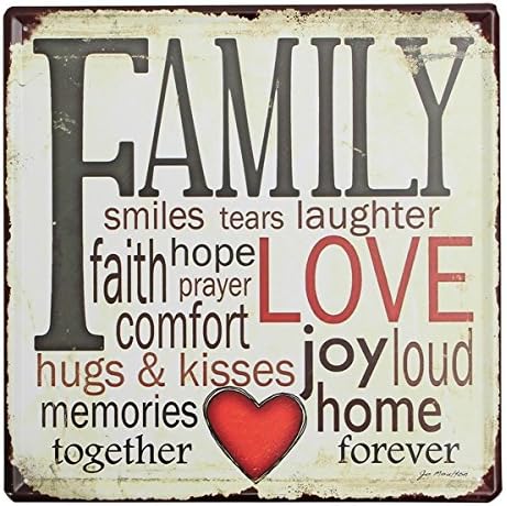 Family Love Tin Sign Vintage Metal Plaque Poster Bar Pub Home Wall Decor