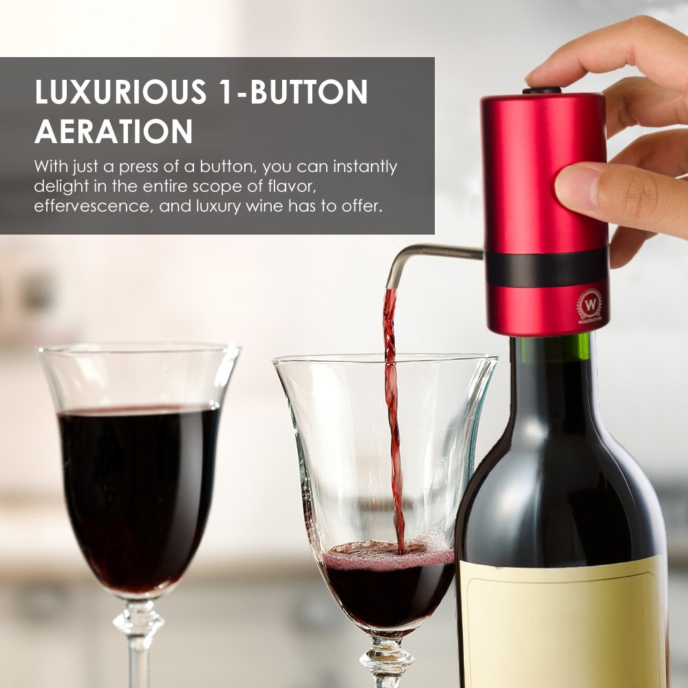 WAERATOR W2 Luxurious Instant 1Button Electric Wine Aerator for Wine