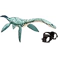 Mattel Jurassic World Gigantic Trackers Action Figure, Elasmosaurus Dinosaur Toy with Movement & Tracking Accessory, 14-inches Long
