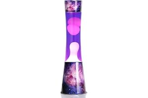 AHCCSD 16 Inch Beautiful Magma Lamp-Liquid Motion Lamps Decal Base Colormax Galaxy with White Wax in Purple Liquid for Kids-Home Office Decor Great Gift for Women and Girls.（Glaxey）