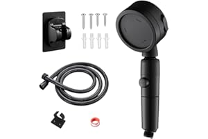 Floralyth RV Shower Head with Hose, High Pressure 360° Rotation Shower Head Replacement with On-Off Switch, 3-Mode Handheld Shower Head for RV/Camper/Travel Trailer (Satin Black)