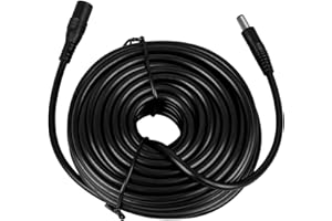 Tendelux 30ft DC 12V Power Extension Cable, 5V to 24V DC/AC Extension Cord for CCTV Security Camera, IR Illuminator & More