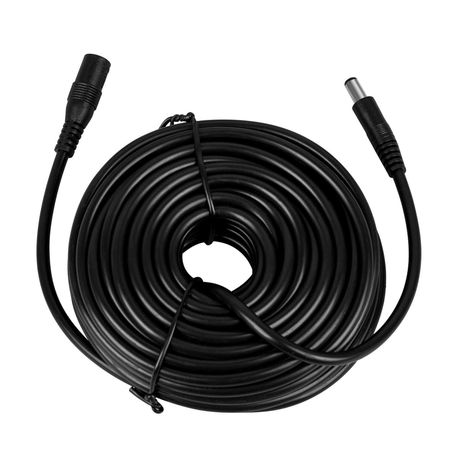 30ft DC 12V Power Extension Cable, 5V to 24V DC/AC Extension Cord for CCTV Security Camera, IR Illuminator & More