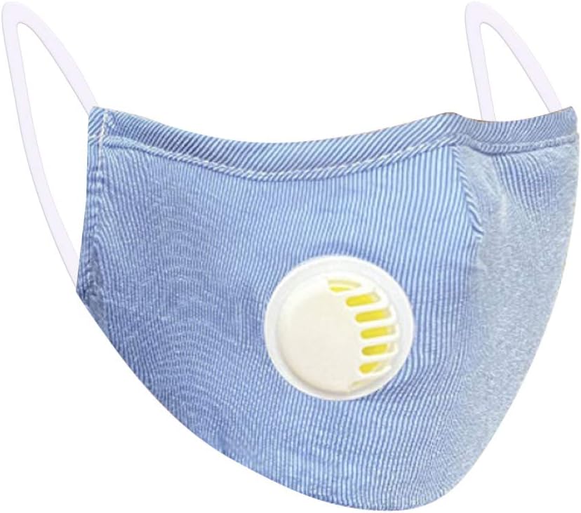 yuguEnviprot Mouth Protector Cover for Men Women PM2.5 Cotton Activated Carbon Dustproof Anti-Droplet Protection Blue