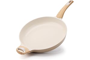 SENSARTE Ceramic Nonstick Frying Pan Skillet with Hot-Resistant Handle 12.5Inch Large Non-Toxic Healthy Kitchen Cooking Chef'