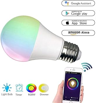 Wifi Smart Bulb E27 Working With Alexa Google Home Assistant And