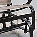 PatioPost Outdoor Porch Glider Patio Swing Rocking Lounge Chair with Powder Coated Sturdy Aluminum Frame Support for Outdoor Backyard,Beside Pool,Lawn, Textilene, Brown