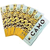 Camo Cones - Afghan Natural Leaf Wraps with Official Camo Cones Sticker Included - 6 Pouches with 5 Wraps per Pouch (30 Total) - Russian Cream